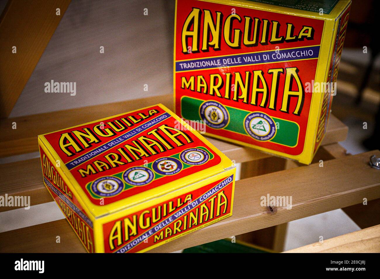 Italy Emilia Romagna - Valli di Comacchio - canned food products - eel  marinata Stock Photo - Alamy