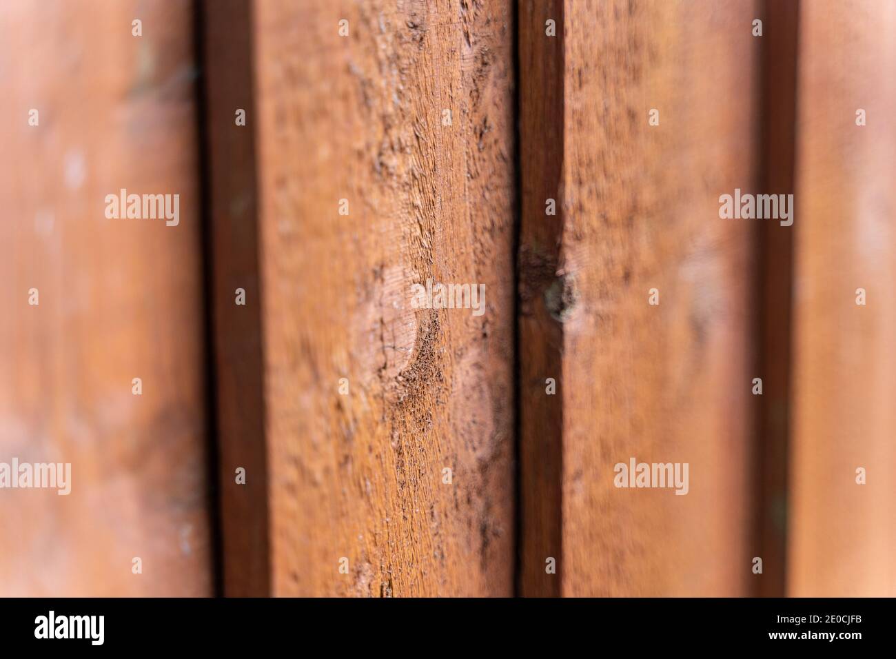 Orange Garden fence, wooden texture Stock Photo