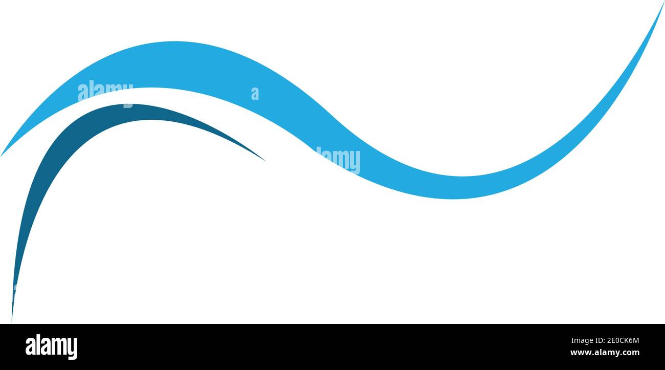 Water wave icon vector illustration design logo Stock Vector