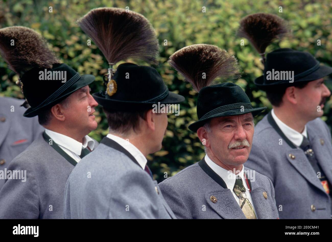 Germany /Bavaria / Bavarian festival/ Four bavarian man wearing