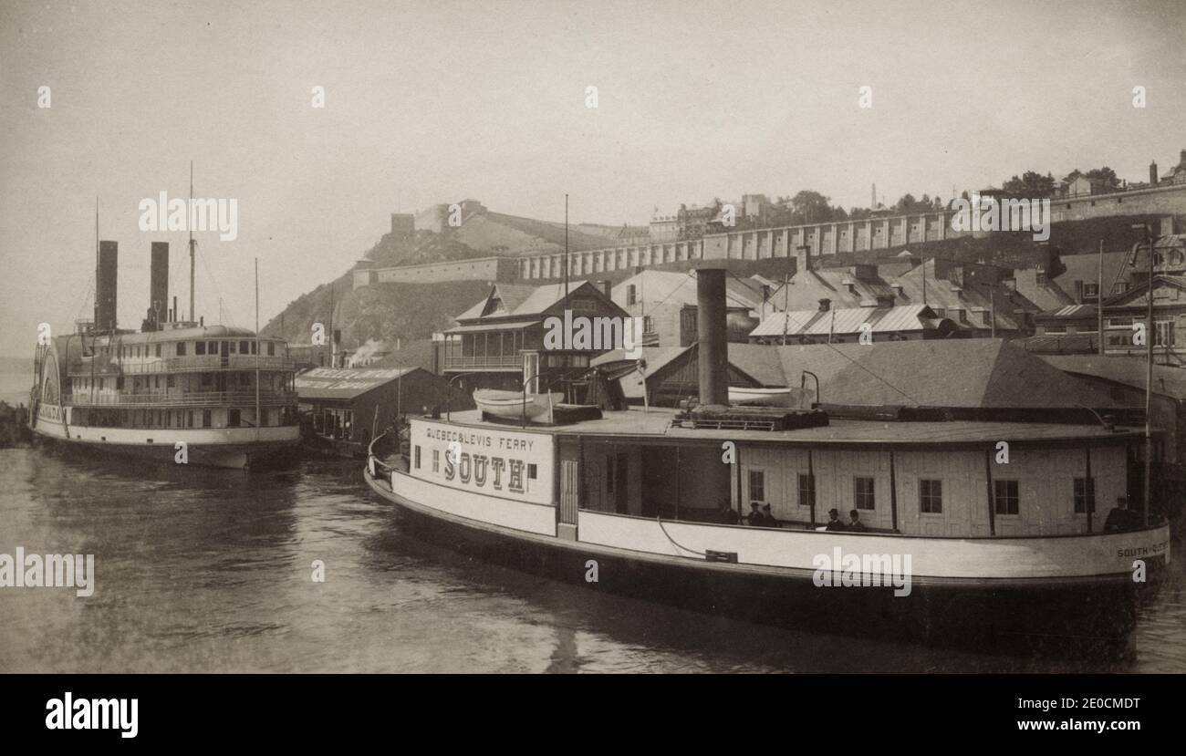 Vintage period albumen print of Montreal Harbor (~1880s) Vintage period albumen print of Montreal Harbor (~1880s)