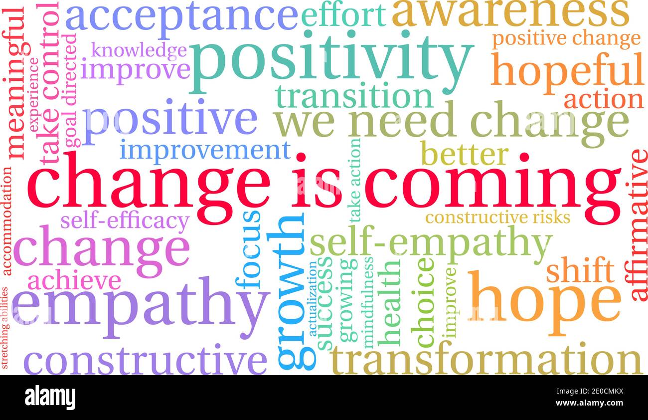 Change coming word cloud hi-res stock photography and images - Alamy