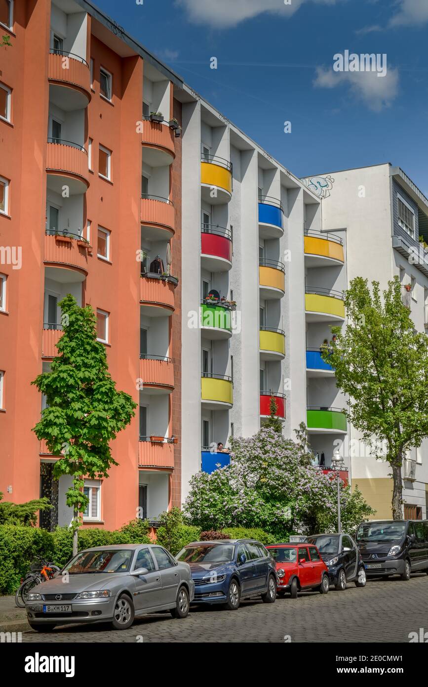 Hausfassaden, Lueneburger Strasse, Moabit, Berlin, Deutschland Stock Photo