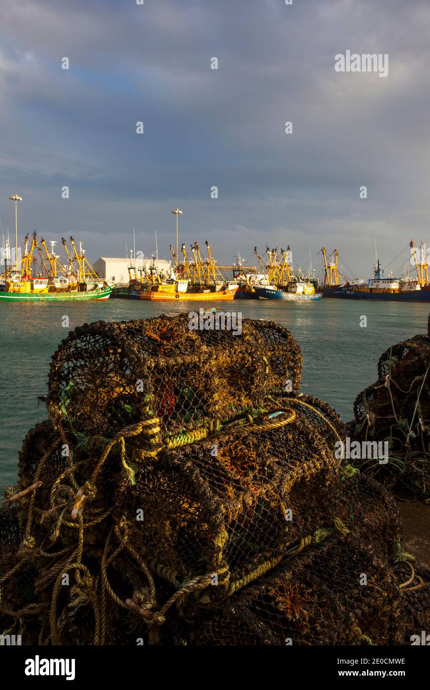 Lobster pots at Kilmore Quay, Wexford, Ireland Stock Photo Alamy