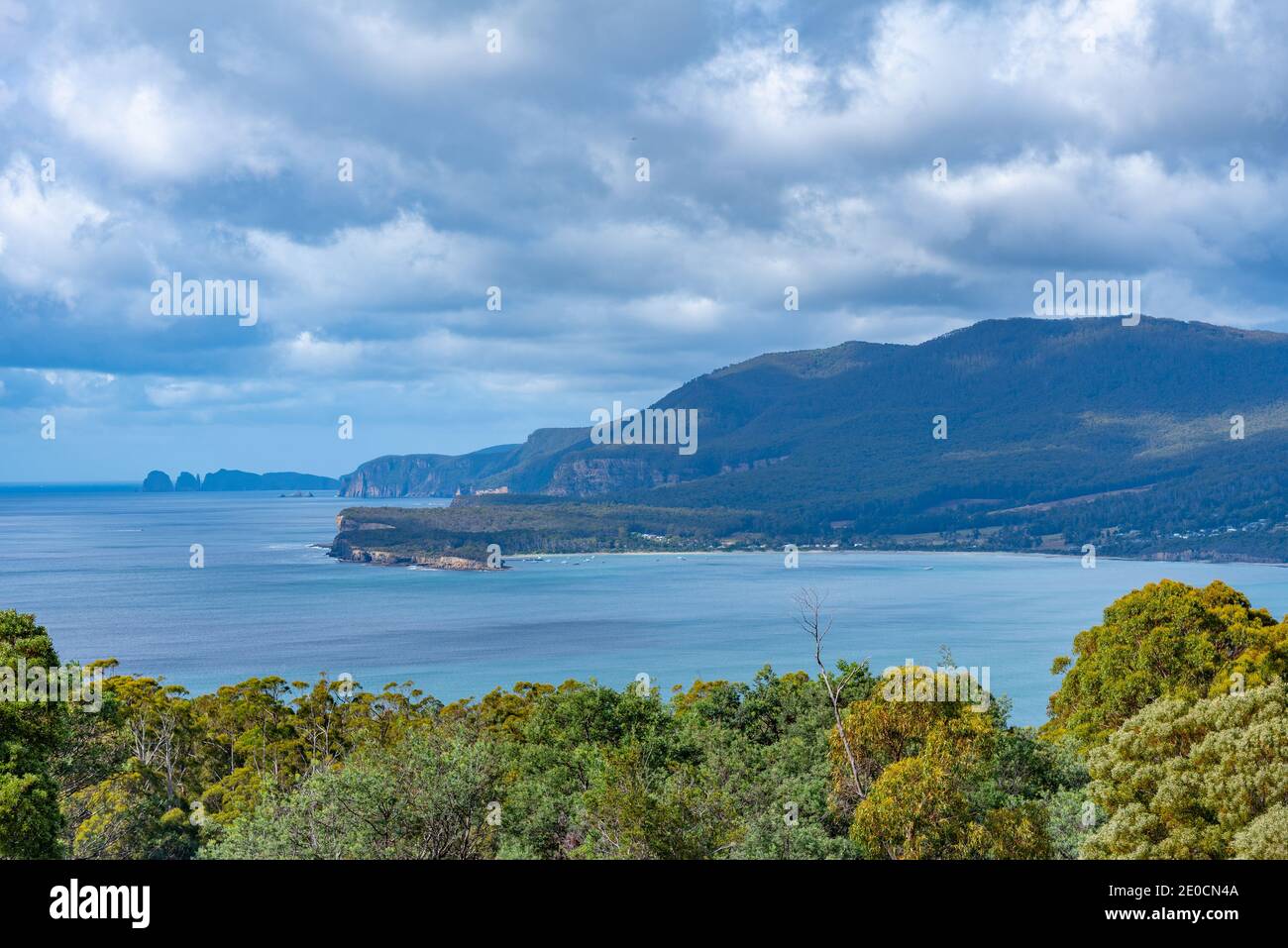 Aerial view of Pirates bay in Tasmania, Australia Stock Photo Alamy