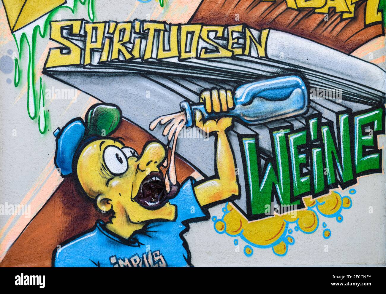 Graffiti, Spaeti, Lichtenberg, Berlin, Deutschland Stock Photo