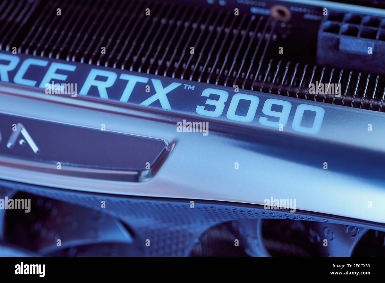 Geforce RTX 3090 Nvidia GPU graphics card detail Stock Photo - Alamy