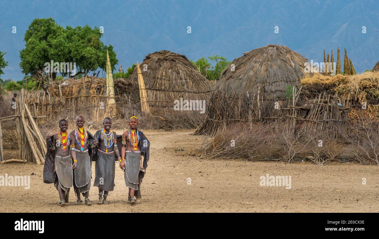 Arbore / Erbore people, Omo valley, Ethiopia Stock Photo