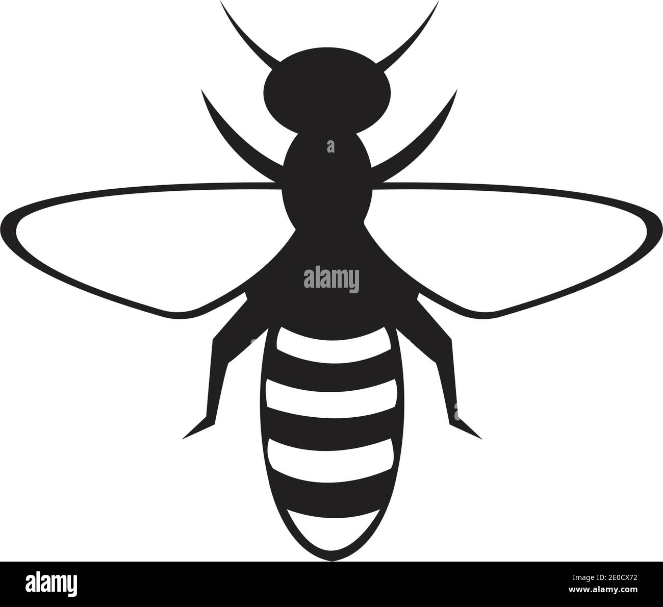 Bee logo vector icon illustration Stock Vector