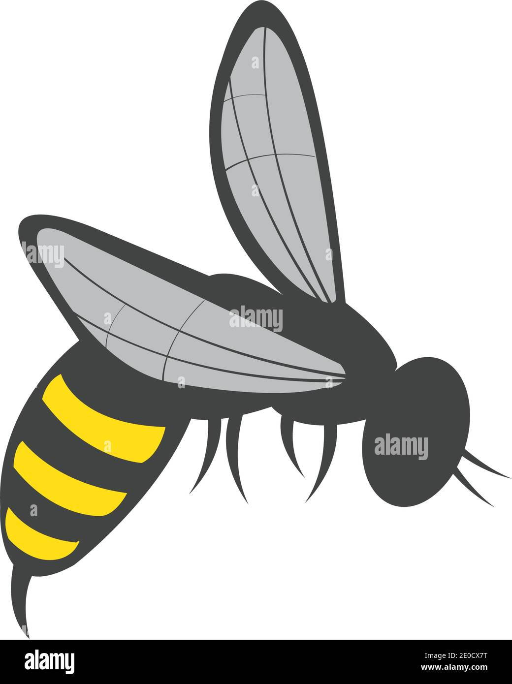 Bee logo vector icon illustration Stock Vector