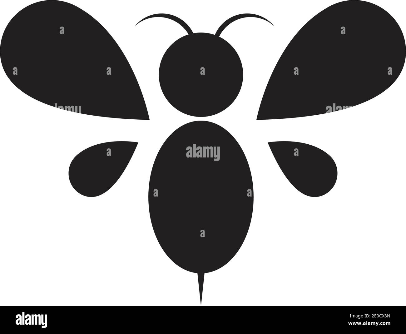 Bee logo vector icon illustration Stock Vector