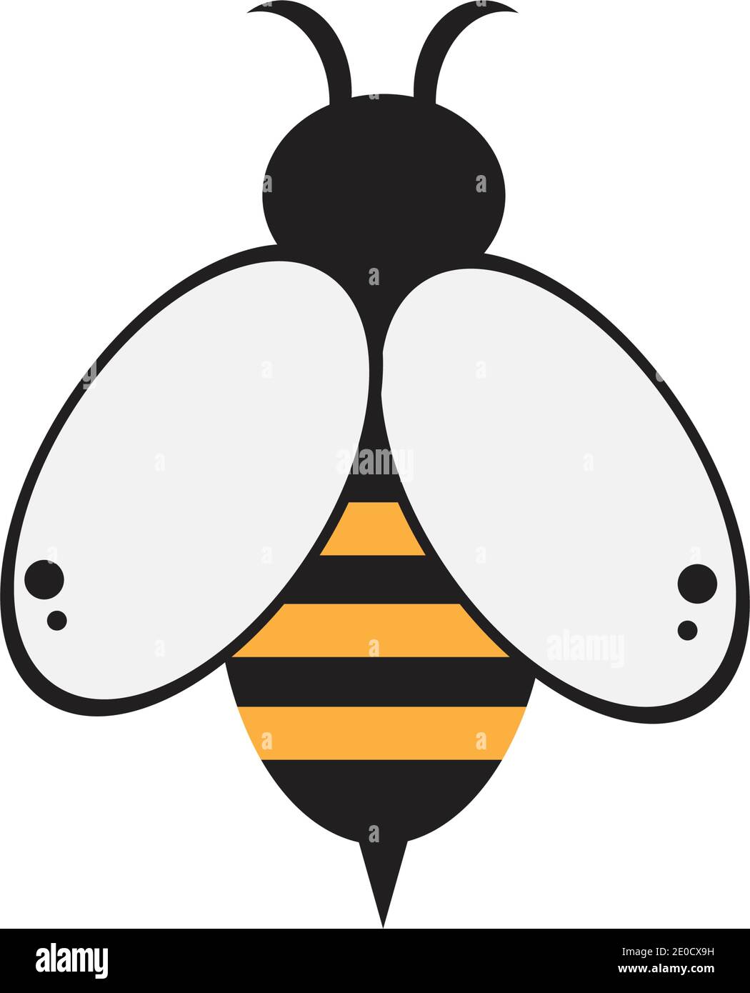 Bee logo vector icon illustration Stock Vector