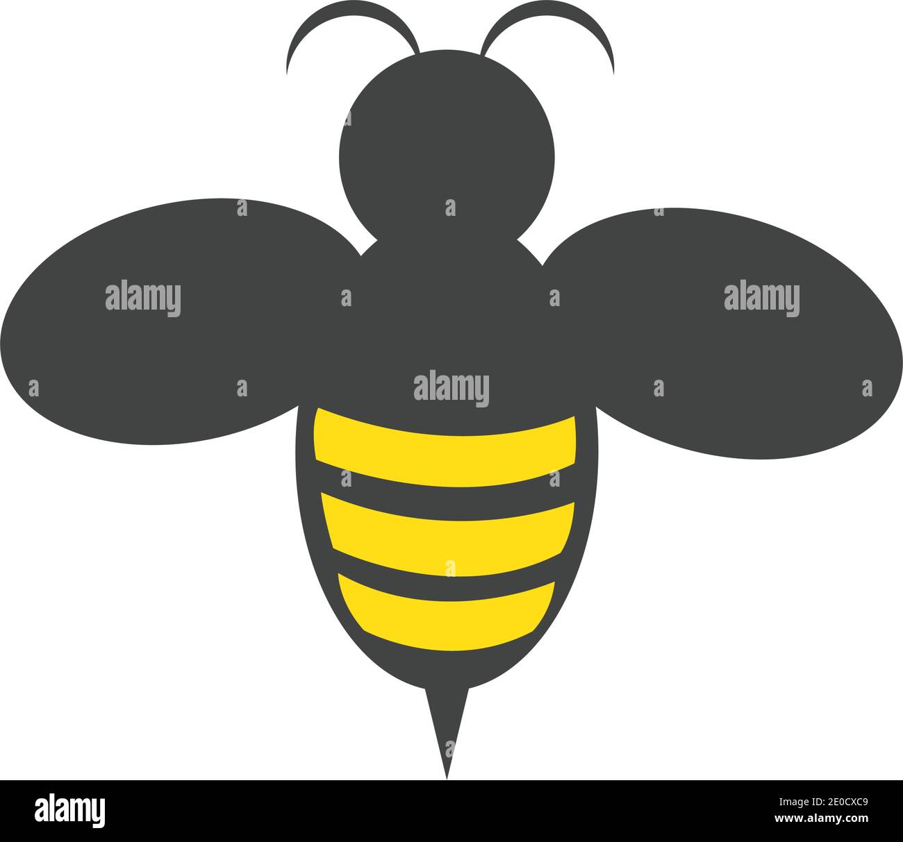 Bee logo vector icon illustration Stock Vector