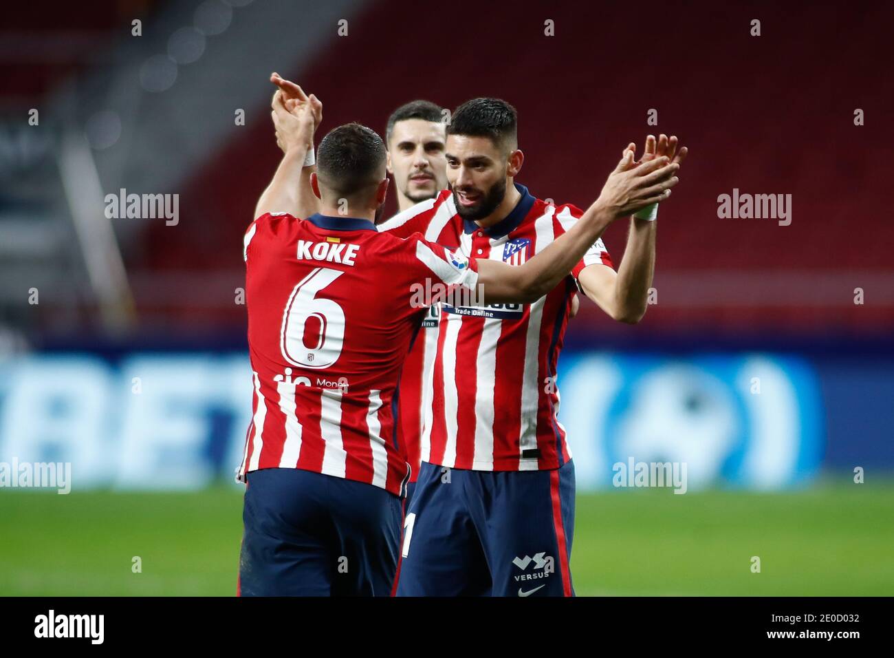 Jorge Resurreccion &quot;Koke&quot; and Yannick Carrasco of Atletico de Madrid celebrate the victory during the Spanish champio / LM Stock Photo