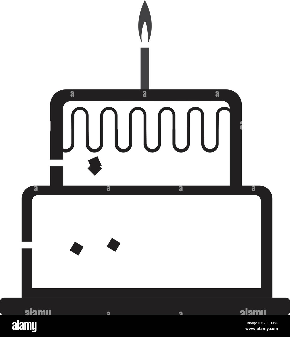 birthday cake icon vector design template Stock Vector