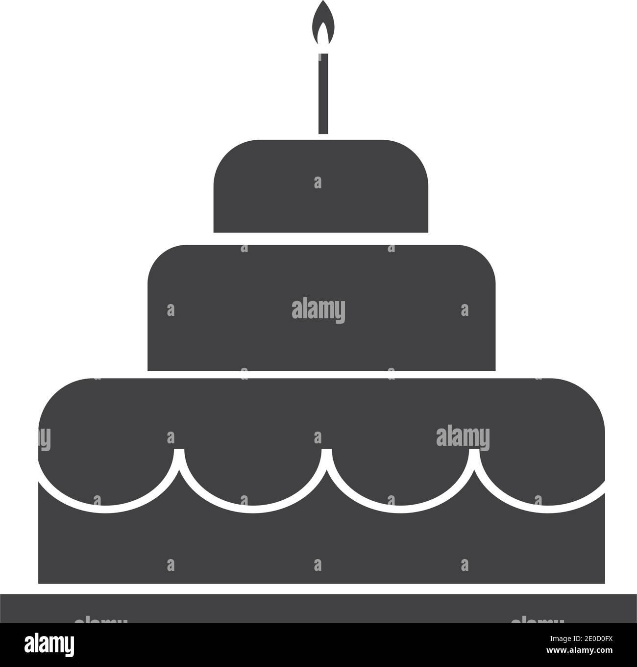 birthday cake icon vector design template Stock Vector Image & Art - Alamy