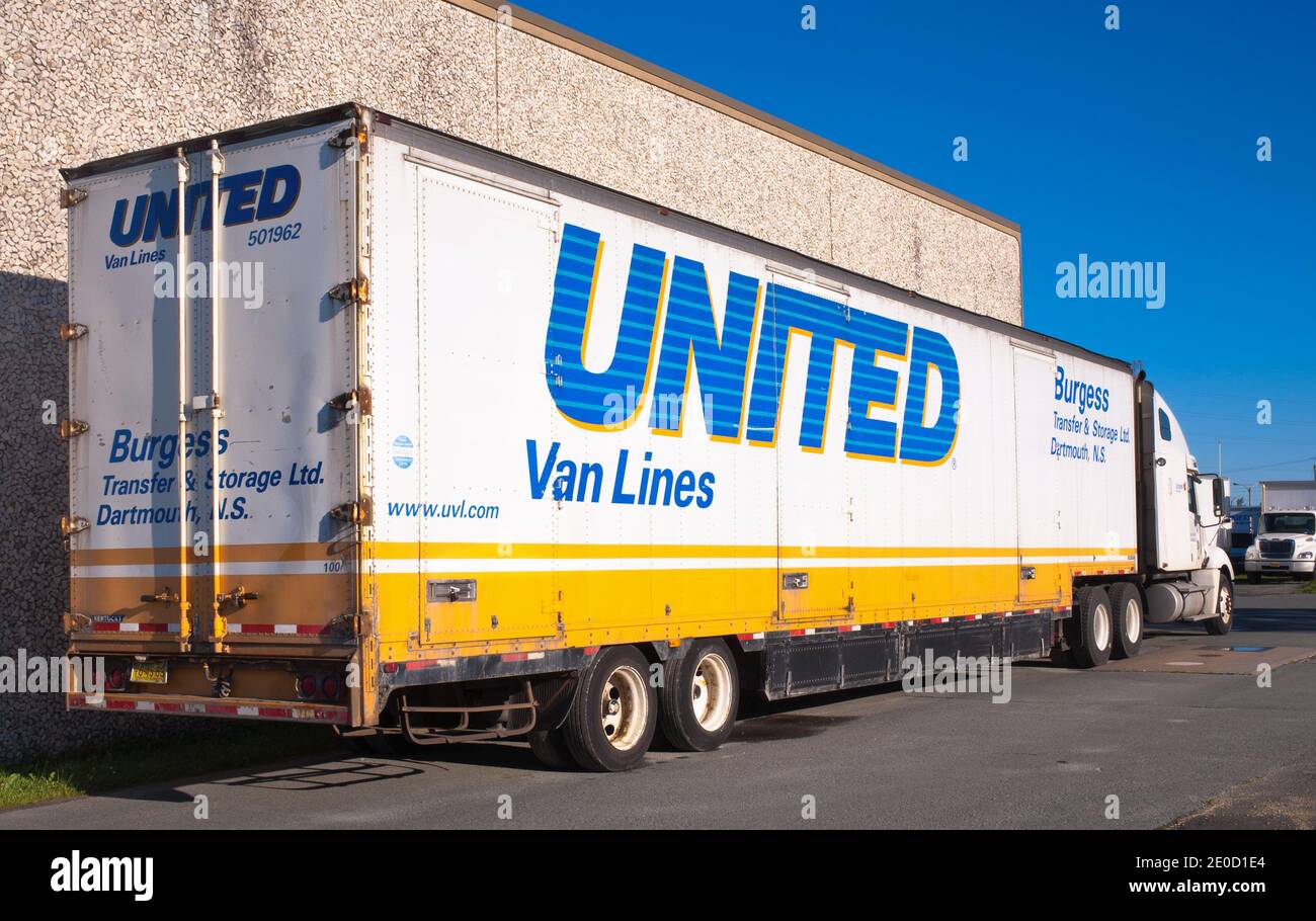 Dartmouth, Canada - July 03, 2016: United Van Lines Semi-Truck. United Van Lines is an American moving company founded in 1928. Stock Photo