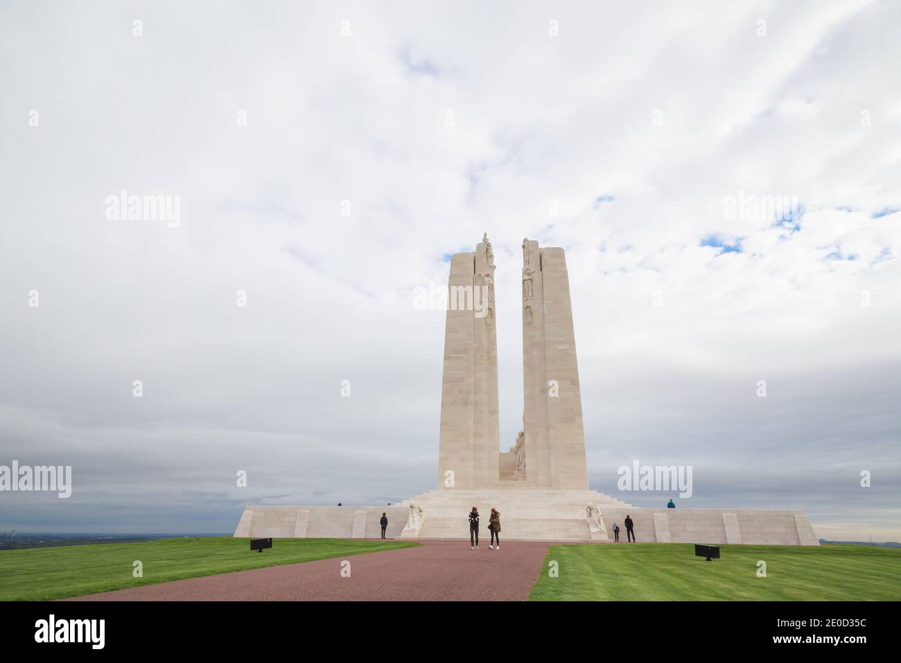 The Canadian National Vimy Memorial dedicated to the memory of the ...