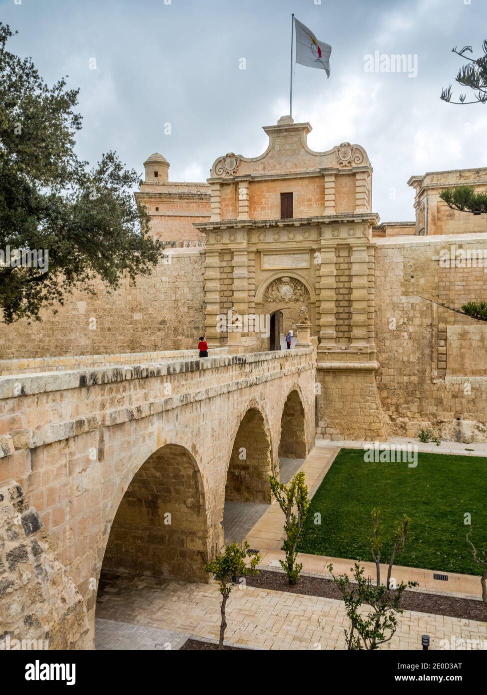Mdina city gates. Old fortress. Malta Stock Photo - Alamy