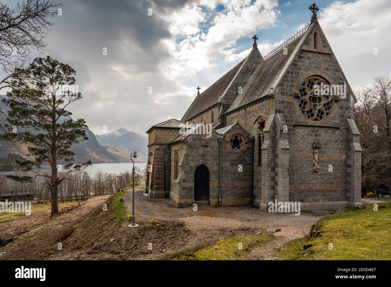St Mary and St Finnan church, Glenfinnan, Scottish Highlands, Uk Stock Photo