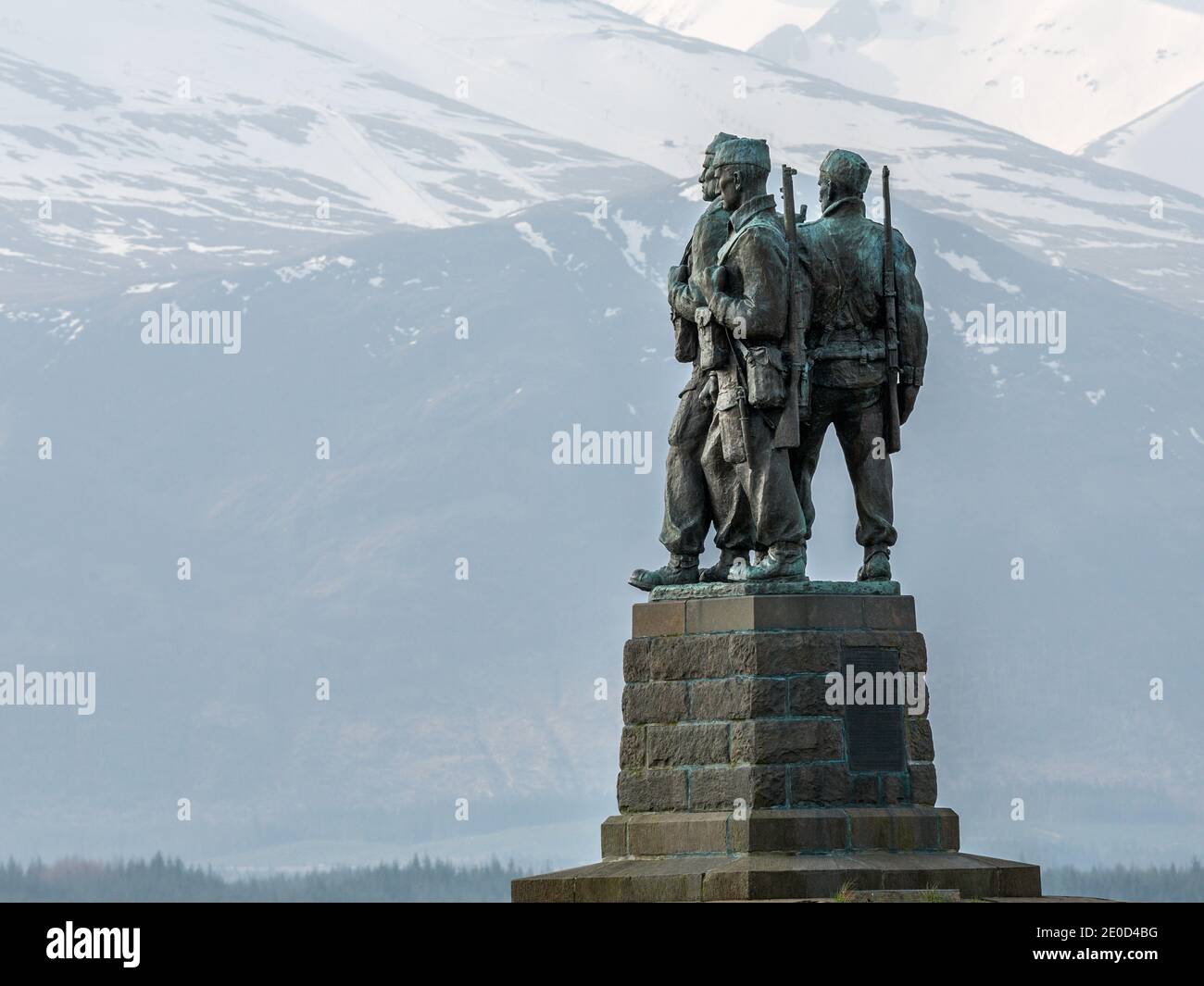 The Commando Memorial at Spean Bridge, near Fort William, Scottish Highlands, Scotland, UK Stock Photo