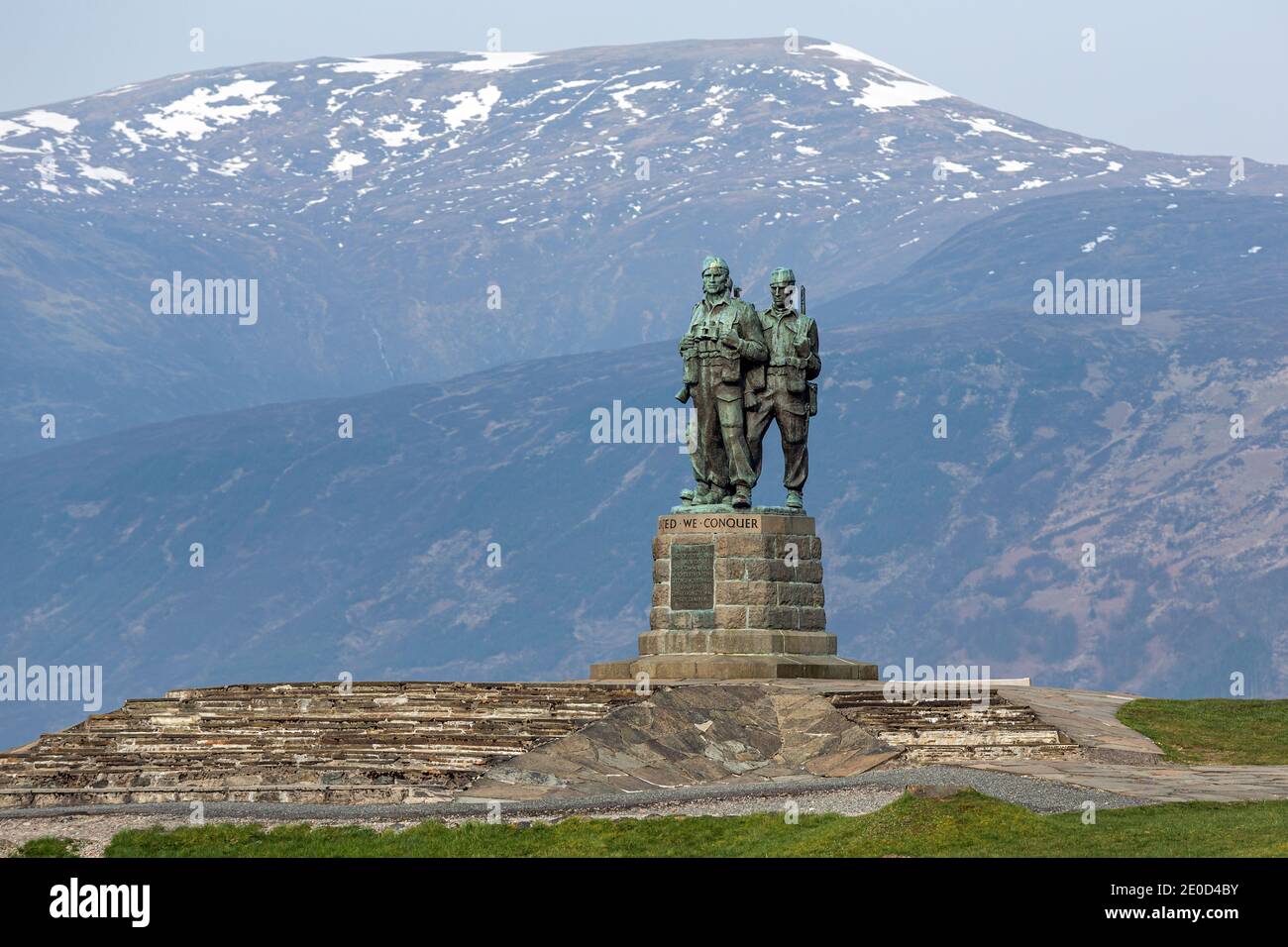 The Commando Memorial at Spean Bridge, near Fort William, Scottish Highlands, Scotland, UK Stock Photo