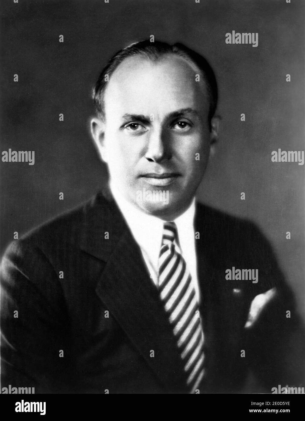 JACK L. WARNER circa 1926 Portrait Executive in Charge of Production and Co-Founder of WARNER BROS. PICTURES Stock Photo