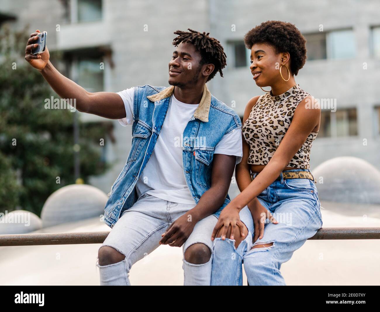 Woman in jeans taking selfie with friend hi-res stock photography and  images - Alamy
