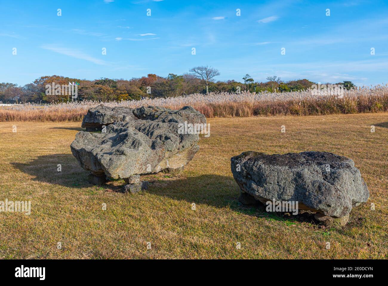 Stone statues at Jeju stone park, Republic of Korea Stock Photo Alamy