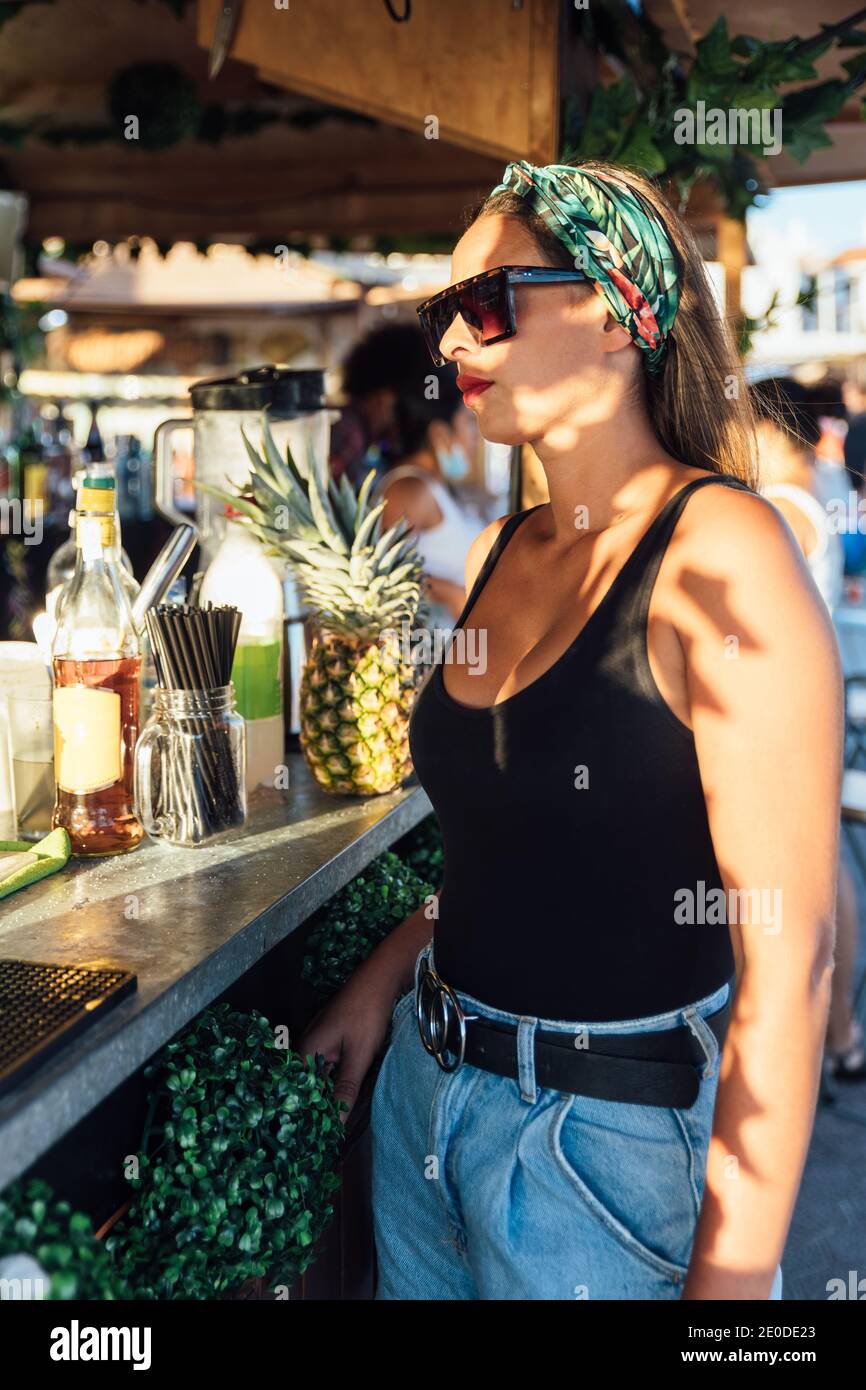 tropical beach bar Stock Photo 
