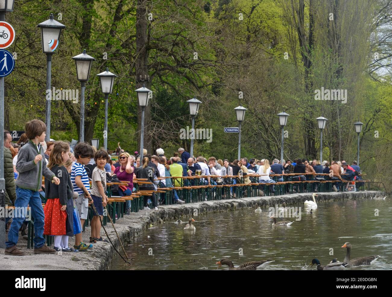 Seehaus Biergarten am Kleinhesseloher See, Englischer Garten, Muenchen