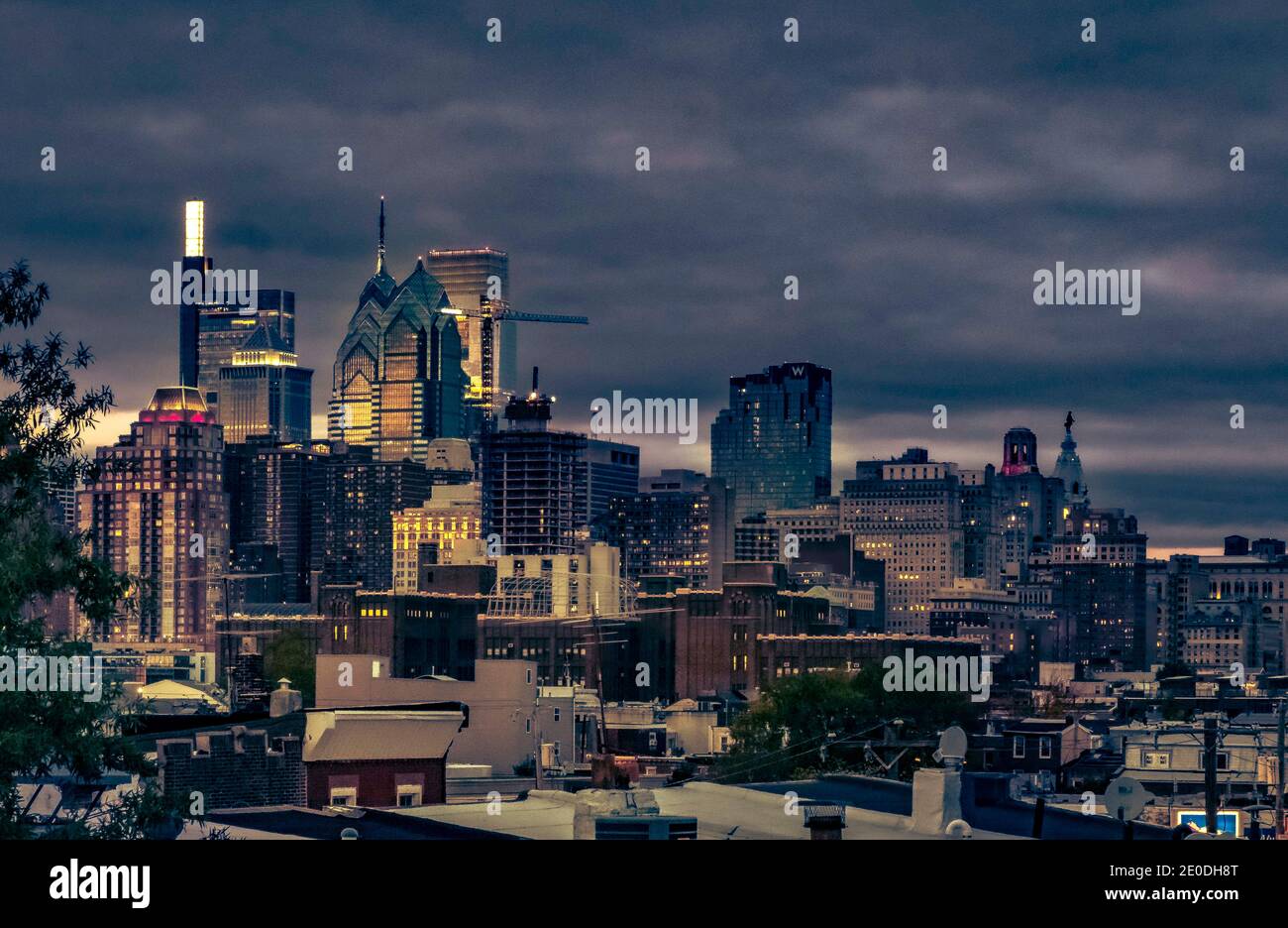Views from a rooftop in 'Little Italy' Philadelphia Stock Photo Alamy