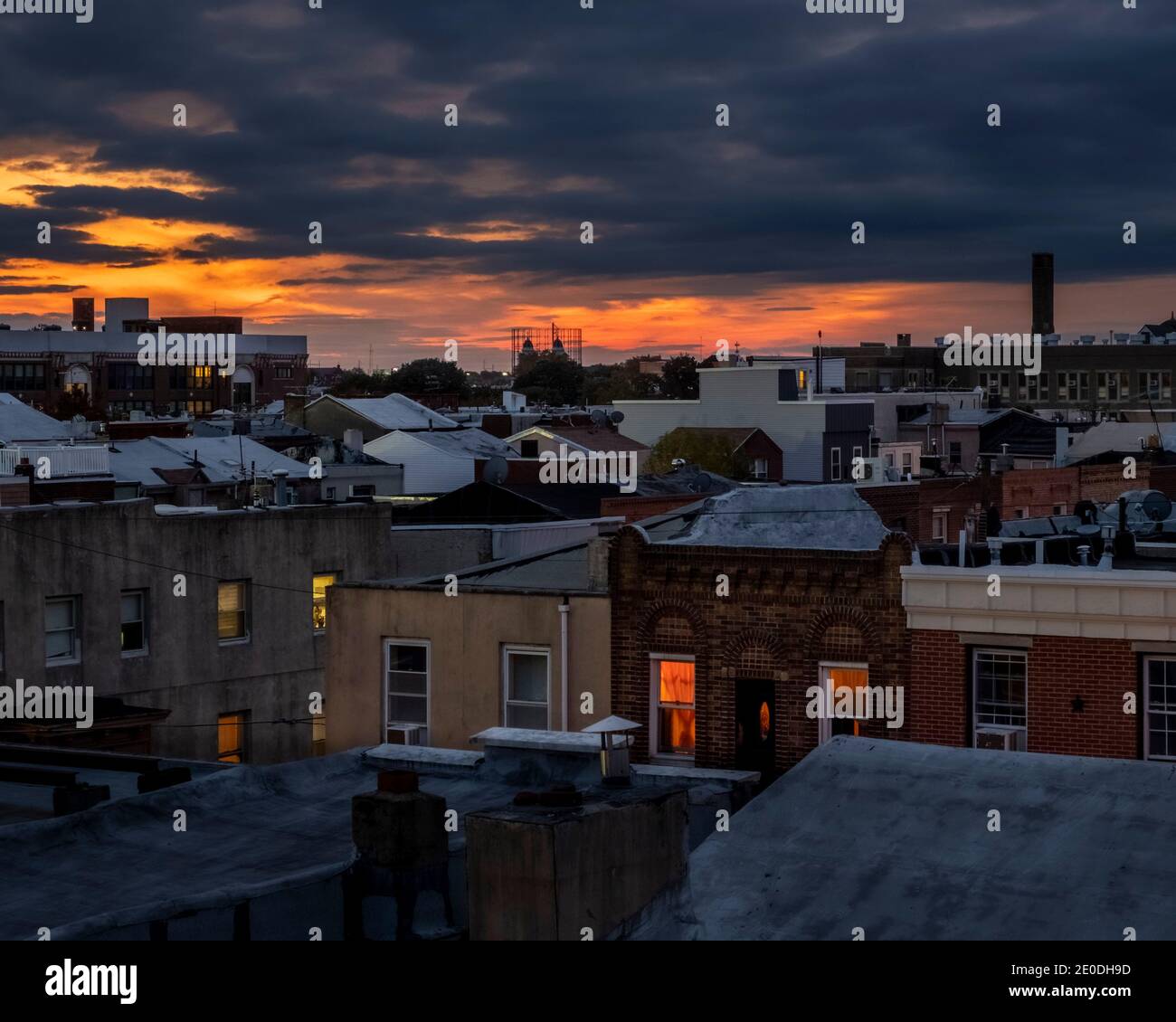Views from a rooftop in 'Little Italy' Philadelphia Stock Photo Alamy