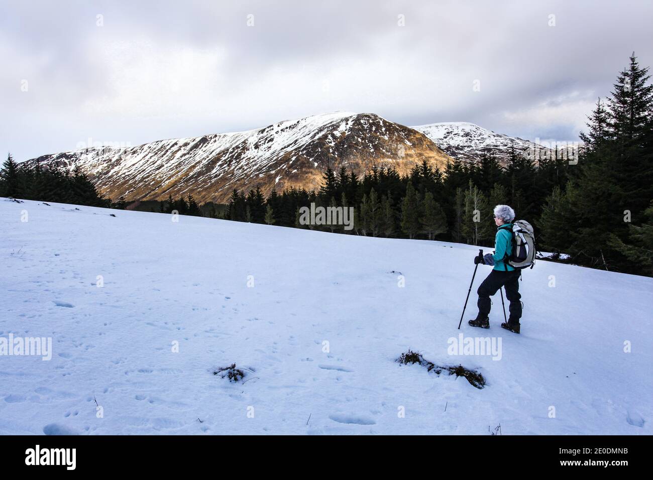 Glen Clova is a remarkable glaciated valley in the western portion of the Angus region of Scotland Stock Photo