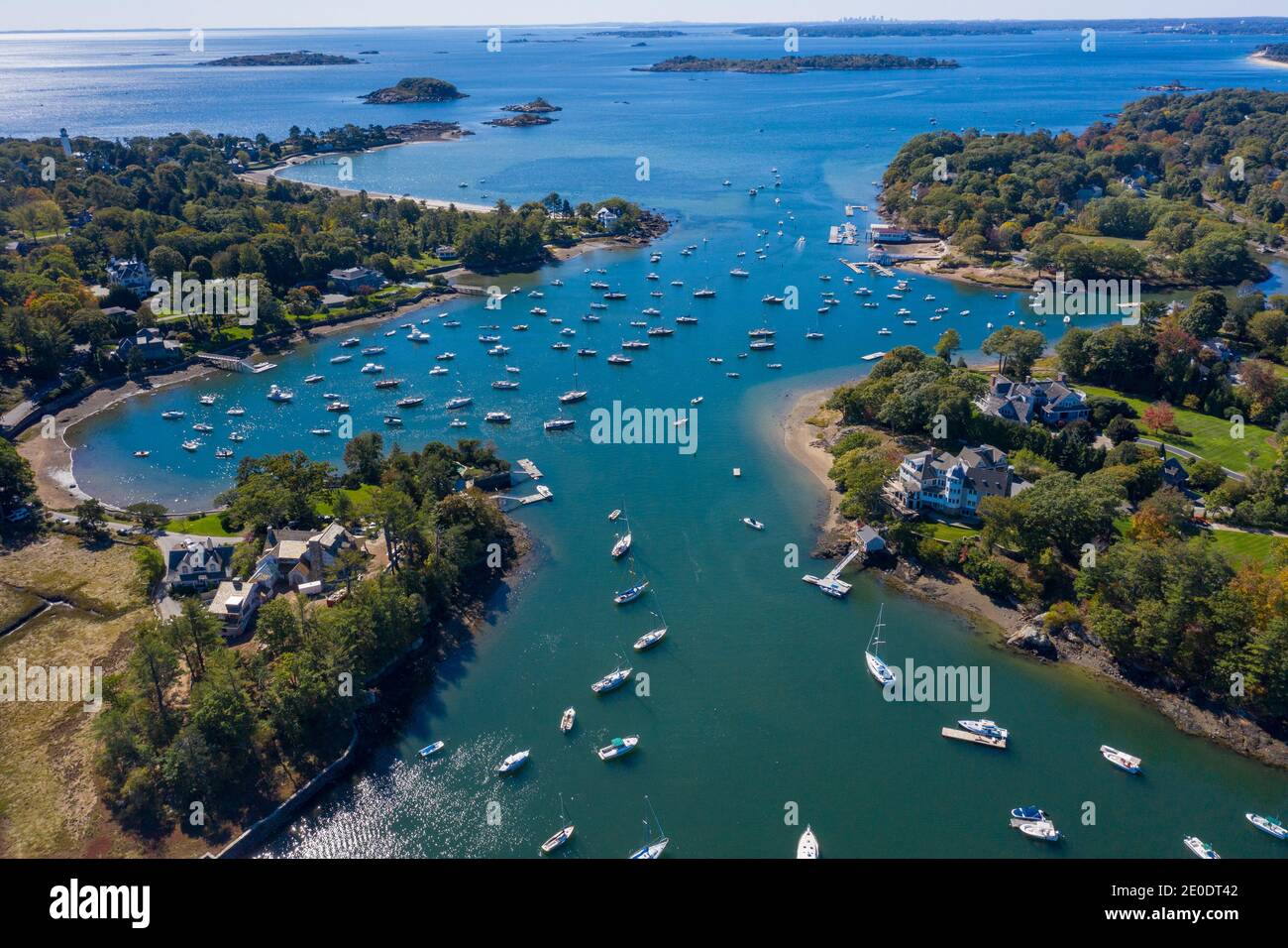 Manchester Harbor, waters just outside Manchester by the Sea, Massachusetts, USA Stock Photo