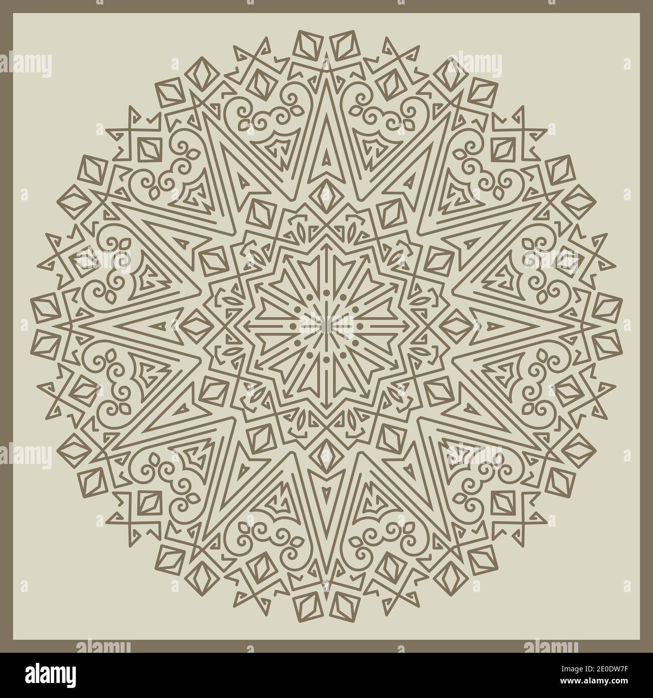 Mandala. Round colorful Ornament Pattern. Decorative elements. Stock Vector