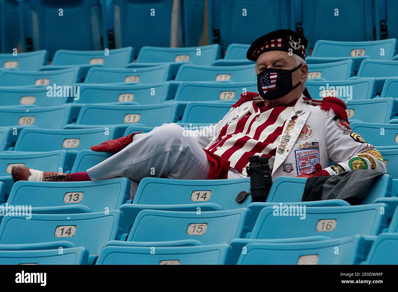 Charlottesville, VA, USA. 30th Dec, 2020. A Wisconsin superfine during the Duke's Mayo Bowl football game between the Wake Forest Demon Deacons and the Wisconsin Badgers at Bank of America Stadium in Charlottesville, VA. Brian McWalters/CSM/Alamy Live News Stock Photo