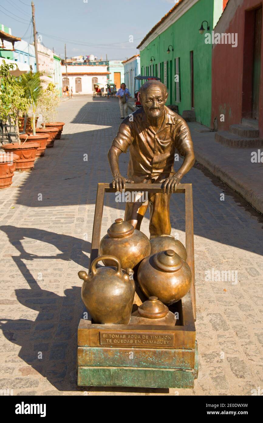 Bronze sculpture by artist Martha Jimenez, Camaguey, Cuba Stock Photo