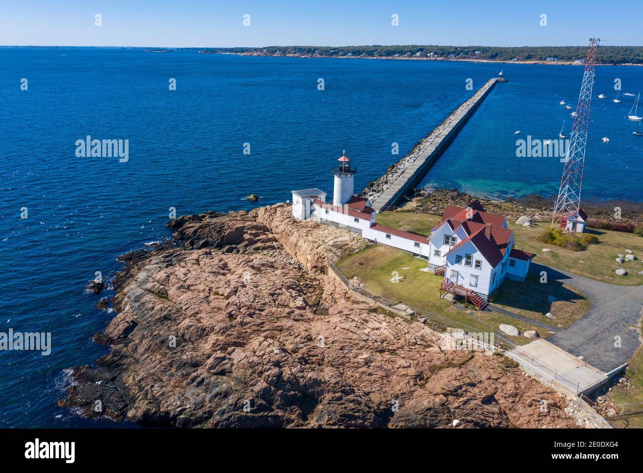 Eastern Point Lighthouse, Gloucester, Massachusetts Stock Photo