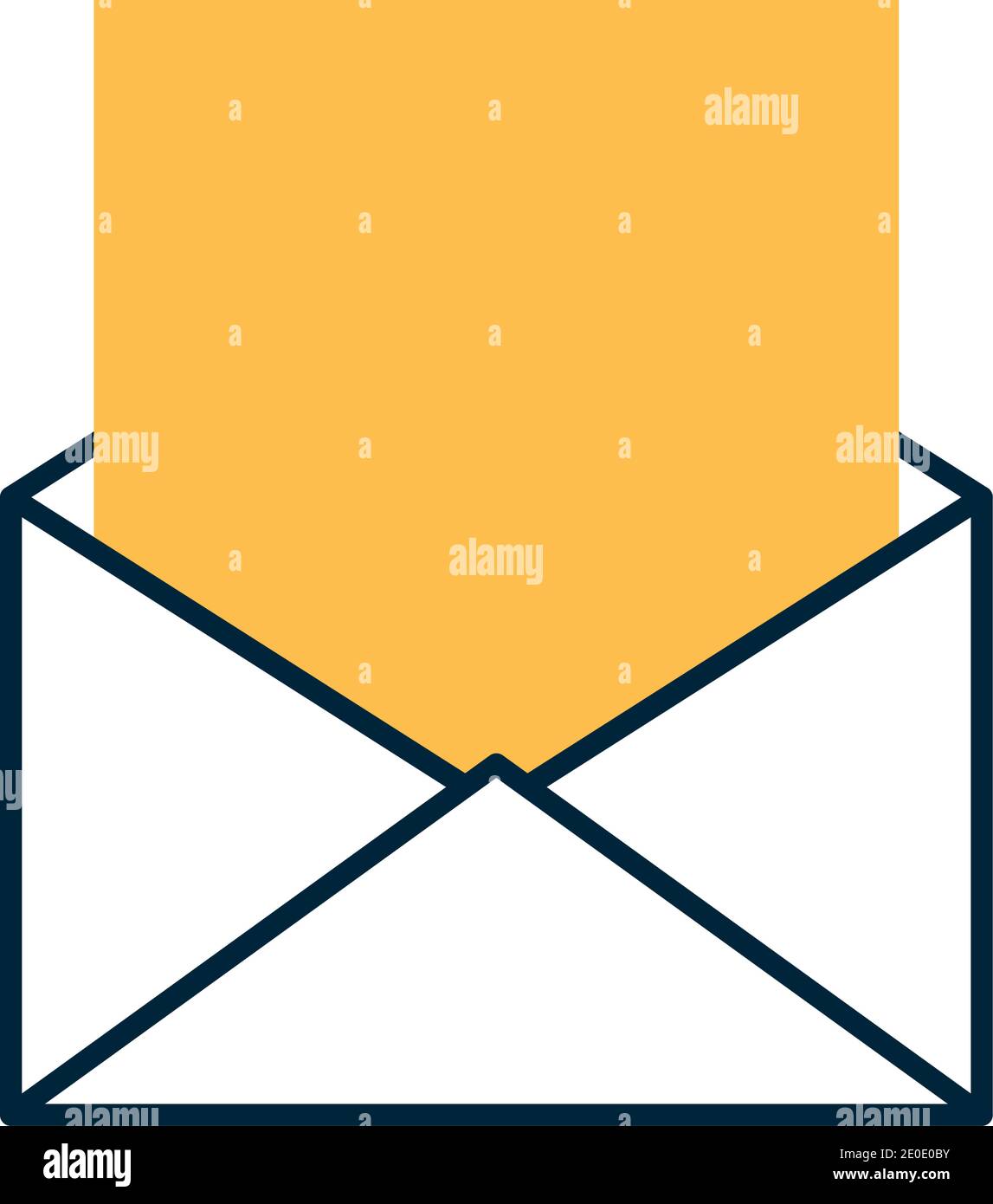 envelope with a yellow paper Stock Vector Image & Art - Alamy