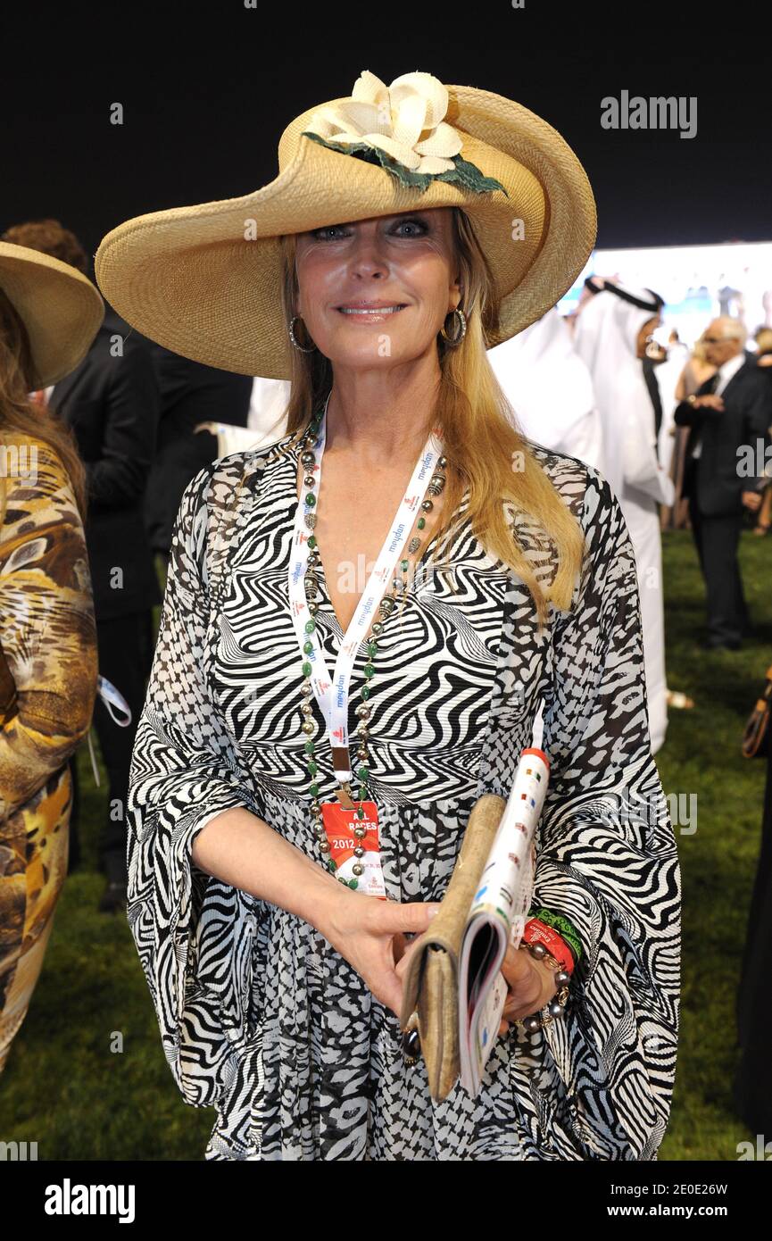 US actress Bo Derek attends Dubai World Cup horse race, in Dubai, United Arab Emirates on March 31st, 2012. Photo by Ammar Abd Rabbo/ABACAPRESS.COM Stock Photo