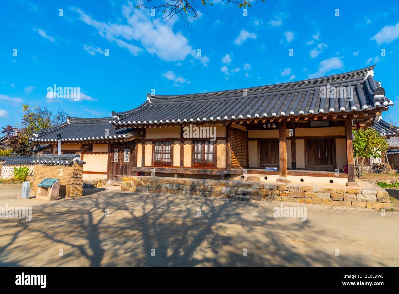 Traditional houses at Hahoe folk village in Republic of Korea Stock ...