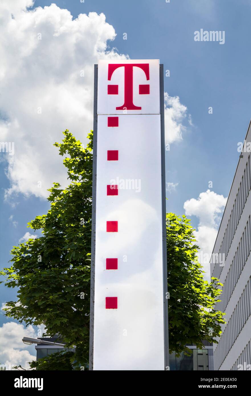 Nurnberg, German: T-Mobile is the brand name used by the mobile communications subsidiaries of the German telecommunications company Deutsche Telekom. Stock Photo