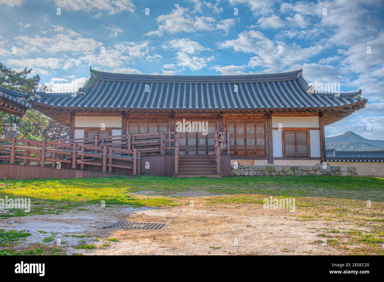 Traditional houses at Hahoe folk village in Republic of Korea Stock ...
