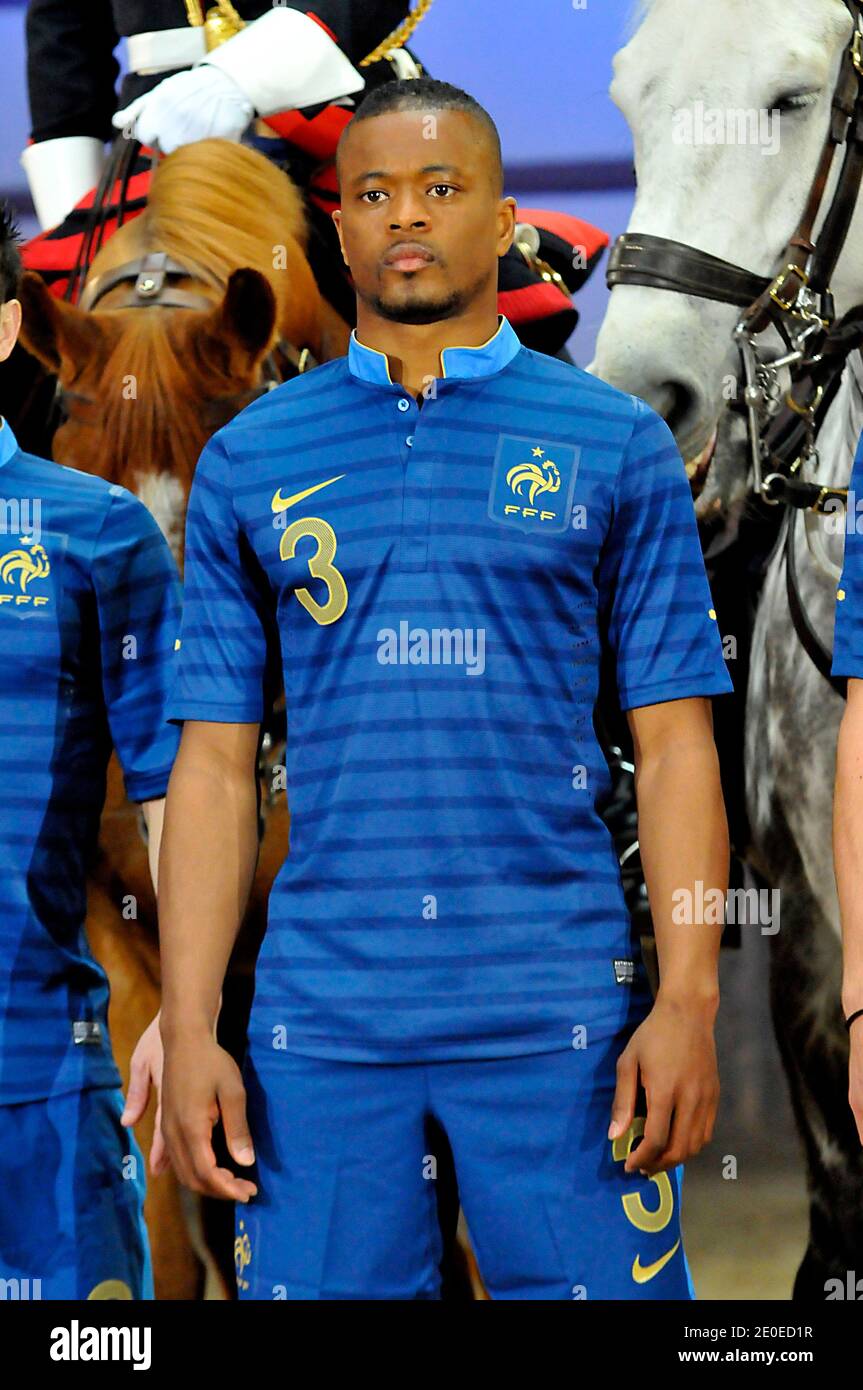 Nike unveils the new jersey of France Soccer teams, for home matches in  Paris, France on April 16, 2012. Photo by Thierry Plessis/ABACAPRESS.COM  Stock Photo - Alamy