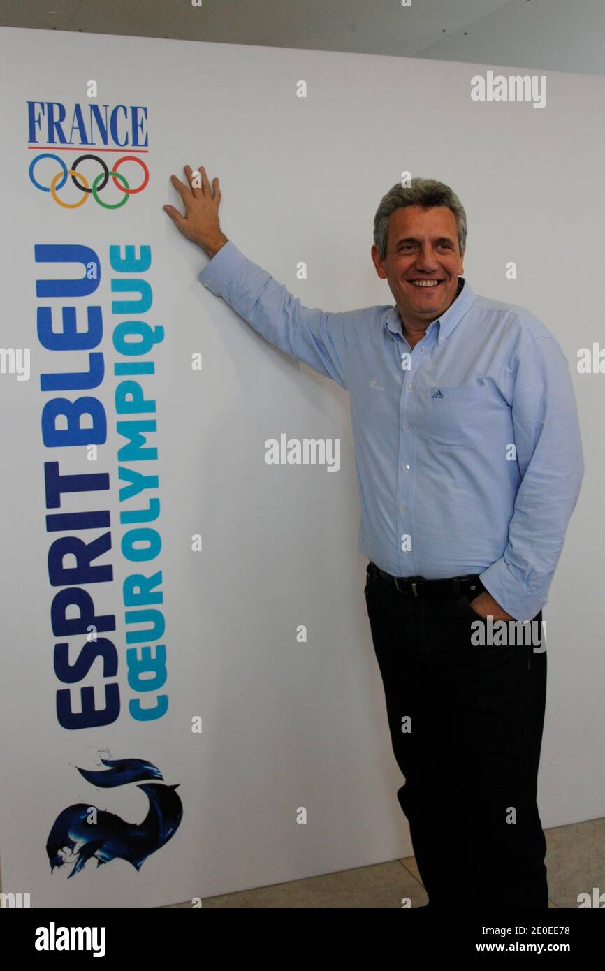 French Handball team coach Claude Onesta during a French Olympic Committee J-100 Ceremony in Paris, France, on April 18th, 2012. Photo by Henri Szwarc/ABACAPRESS.COM Stock Photo