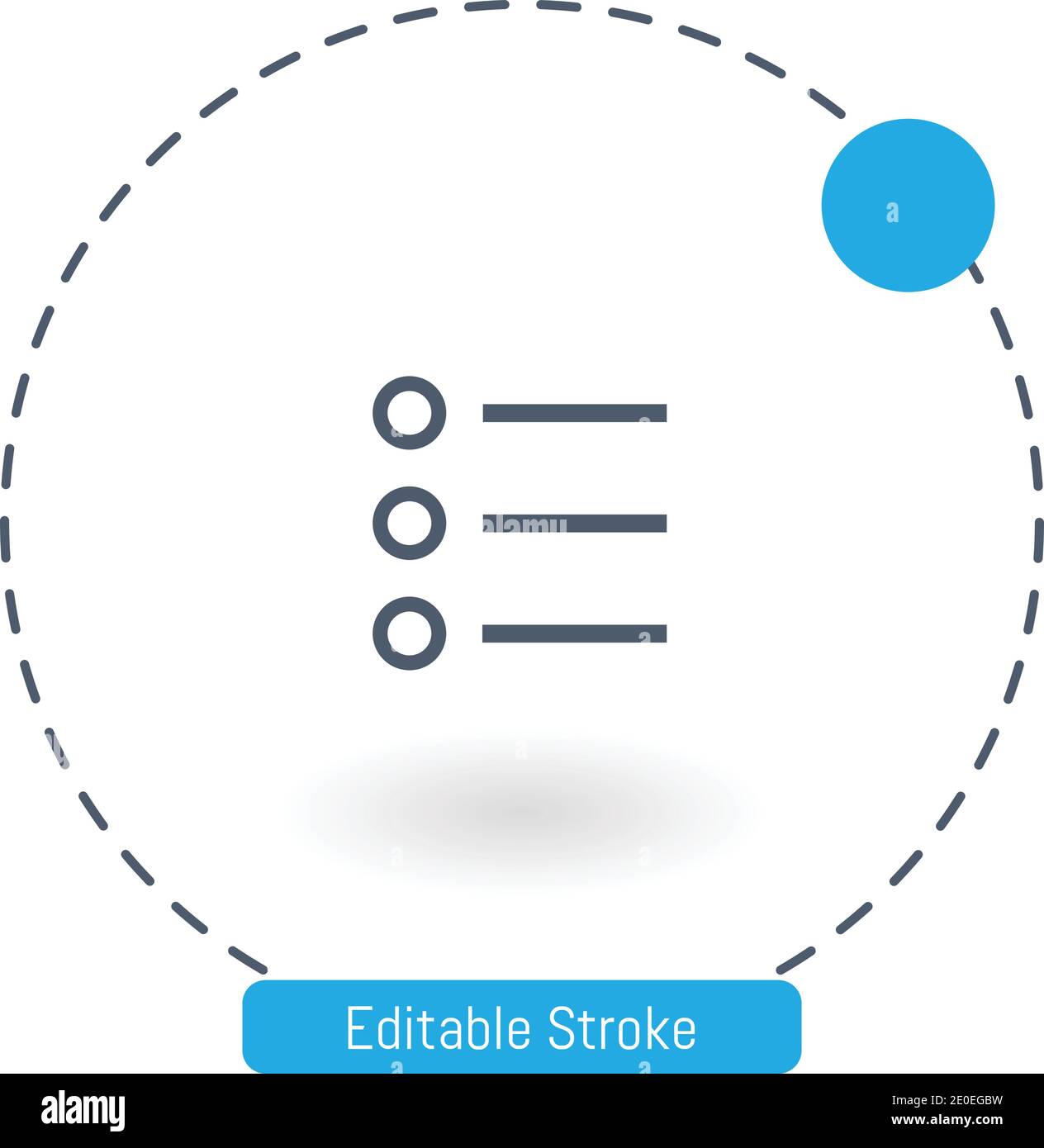 list interface items vector icon editable stroke outline icons for web and mobile Stock Vector
