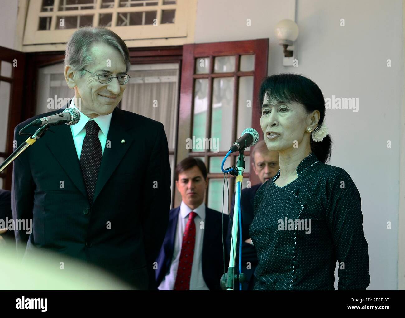 Myanmar democracy leader aung san hi-res stock photography