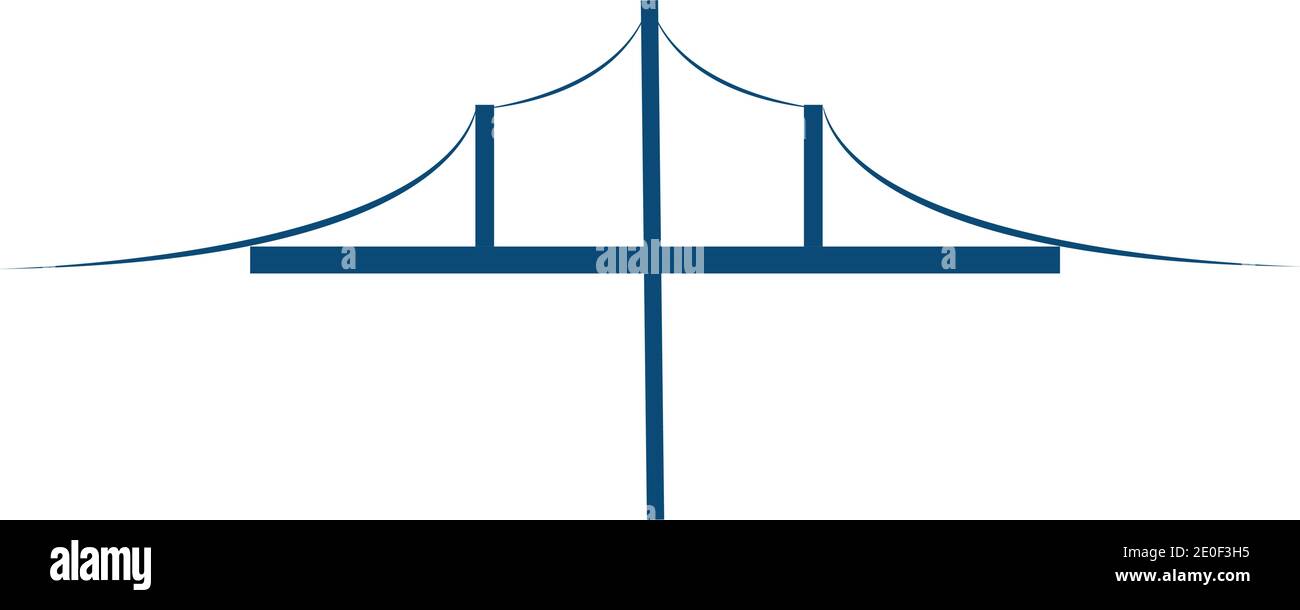 Bridge Logo Template vector icon illustration design Stock Vector