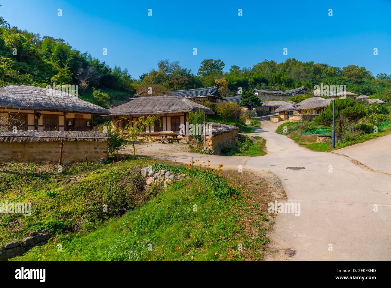 Typical farm houses at yangdong folk village in Republic fo Korea Stock ...